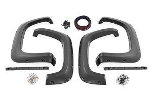 Chevrolet Silverado 2500 HD Fender Flares - Rough Country - Pocket G42 White Sands - White - '20-'26